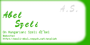 abel szeli business card